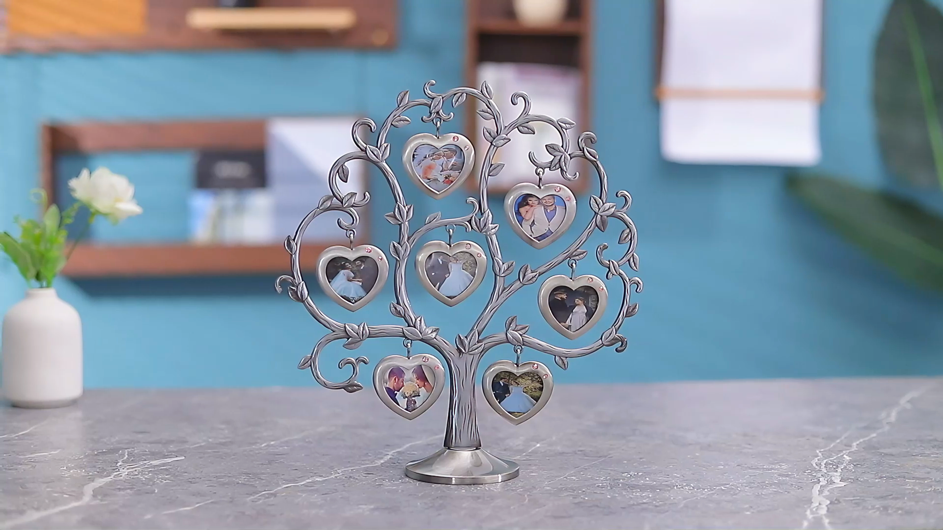 Amazon.com: LASODY Antique Silver Family Tree With 7 Hanging